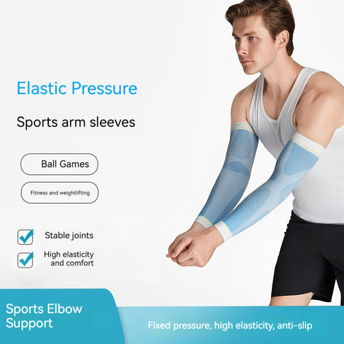 Breathable compression elbow sleeves, pair