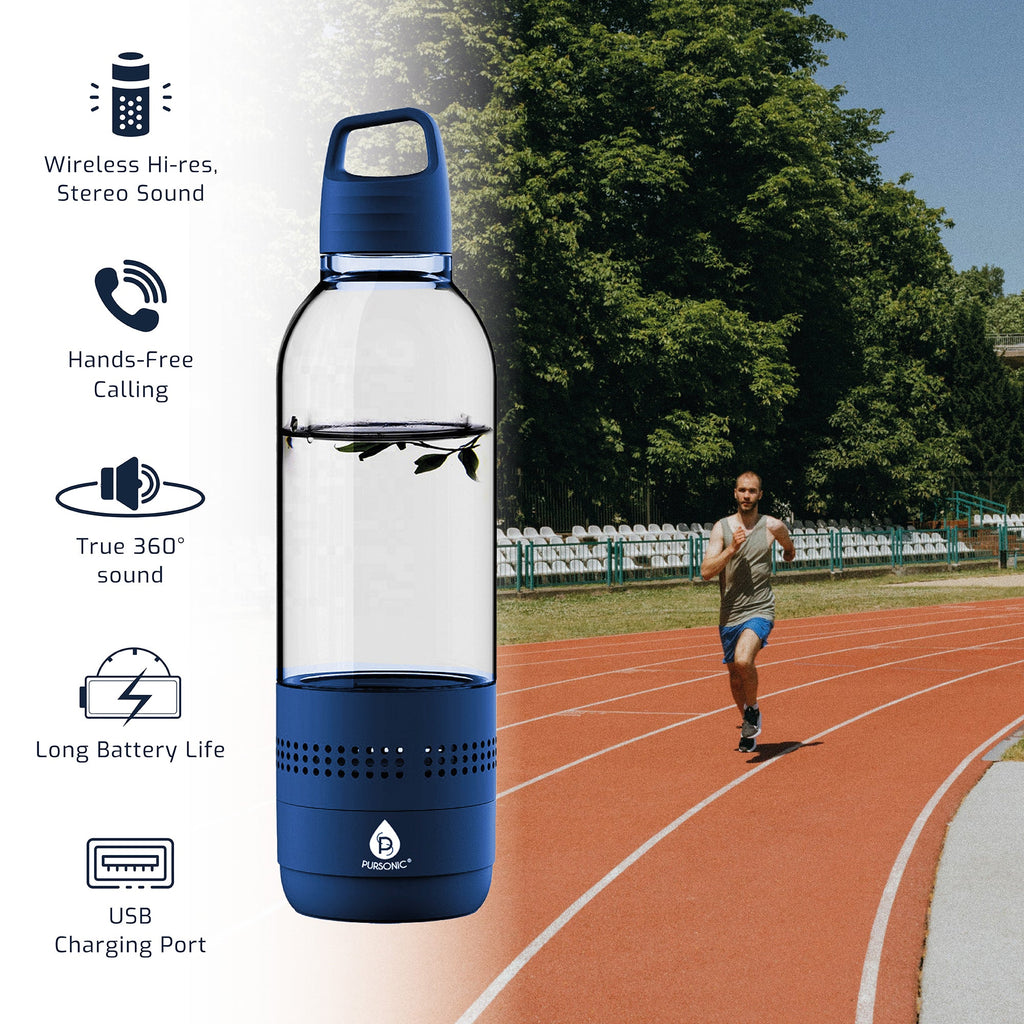 2-in-1 Sport Water Bottle with Built-In Wireless Speaker