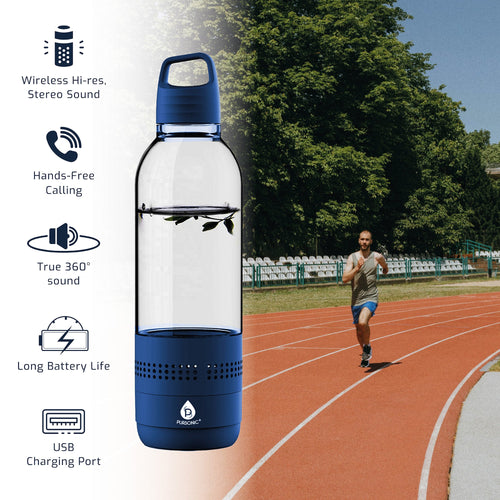 2-in-1 Sport Water Bottle with Built-In Wireless Speaker